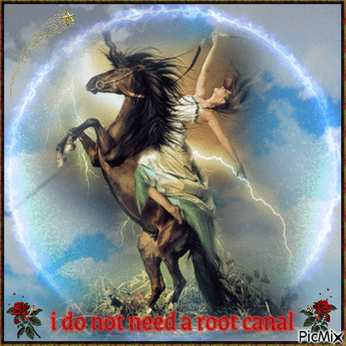 i do not need a root canal - GIF animado grátis