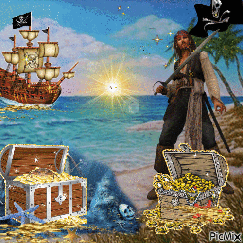 Pirate trésor ! - Безплатен анимиран GIF