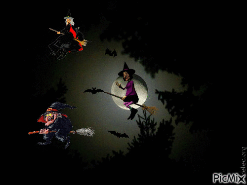 čarodějnice - Zdarma animovaný GIF