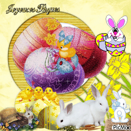Joyeuses Pâques - 無料のアニメーション GIF