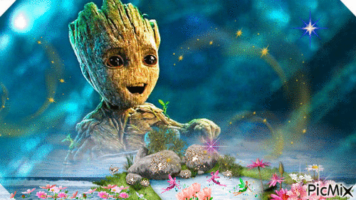 Galaxy Groot - GIF animado gratis