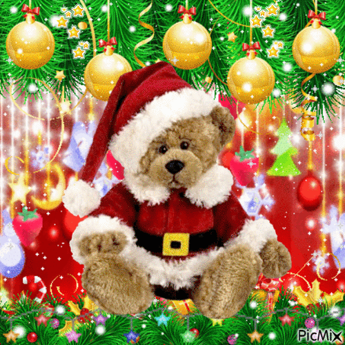 Santa Teddy - Ingyenes animált GIF