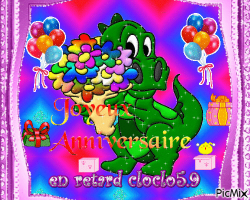 Joyeux Anniversaire CloClo5.9 ♥♥♥ - Ücretsiz animasyonlu GIF