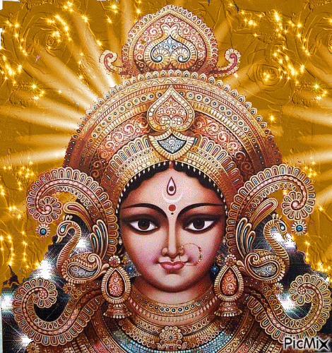 Maa Durga Face - Darmowy animowany GIF