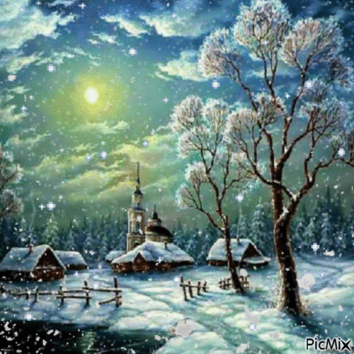 Winter Landscape - Бесплатни анимирани ГИФ
