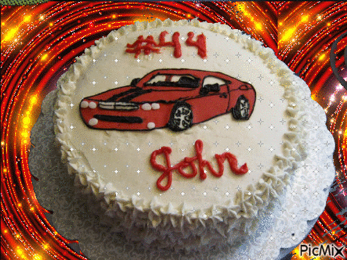 Birthday wish John - Free animated GIF