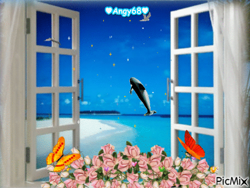 finestra sul mare - Ingyenes animált GIF