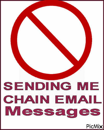 STOP SENDING ME CHAIN EMAILS - GIF animate gratis