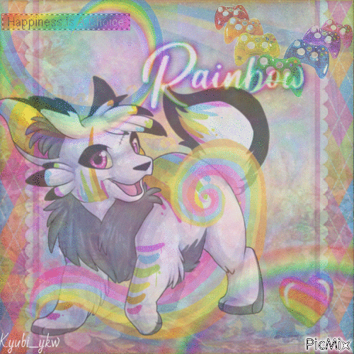 Rainbow Pupper - GIF animado gratis