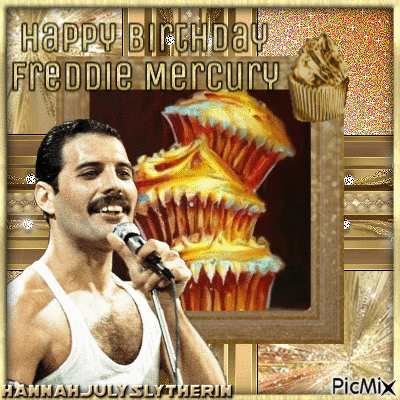 {♦}Happy Birthday Freddie Mercury{♦} - Free animated GIF