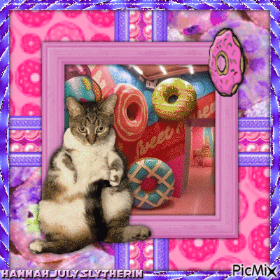 ♥♦♥Spot the Cat in Donut World♥♦♥ - Gratis animerad GIF