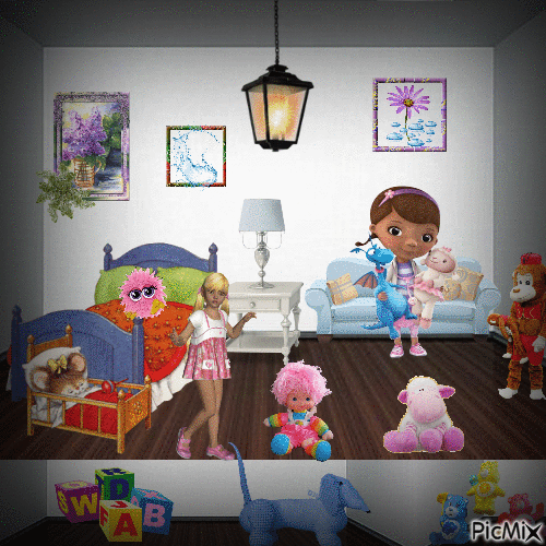 O quarto das meninas - Free animated GIF