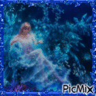 Femme blue - Darmowy animowany GIF