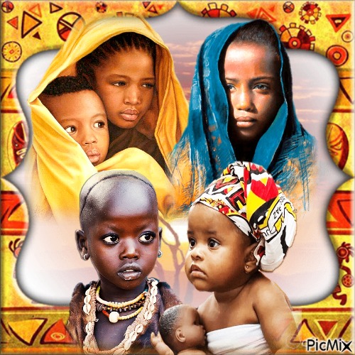 Beautiful children of Africa - PNG gratuit