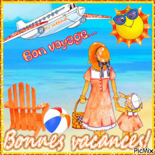 Bonnes vacances :) - Бесплатни анимирани ГИФ