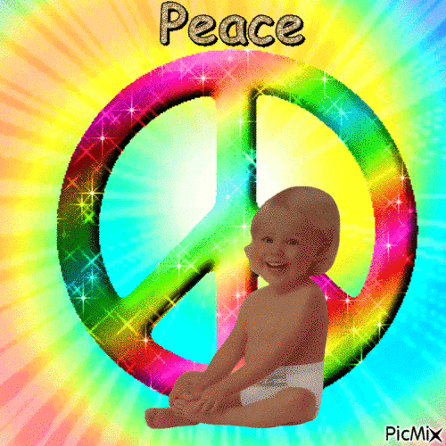 Peace baby - GIF animado grátis