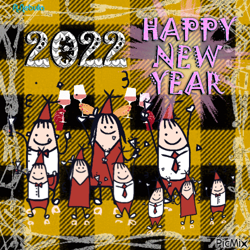 Happy New Year 2022 - Zdarma animovaný GIF