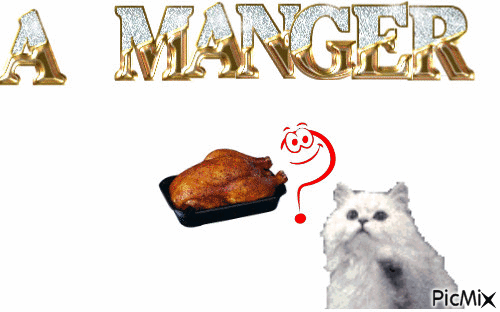 MANGER LE POULET - 免费动画 GIF