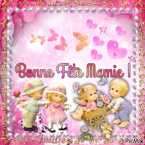 Bonne fête Mamie - Бесплатный анимированный гифка