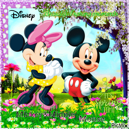 Mickey & Minnie Mouse - GIF animasi gratis