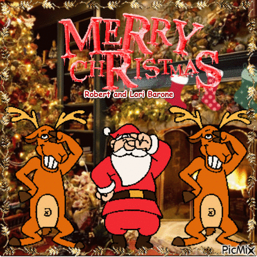 Merry Christmas from Robert and Lori Barones Music Ministry - Ingyenes animált GIF