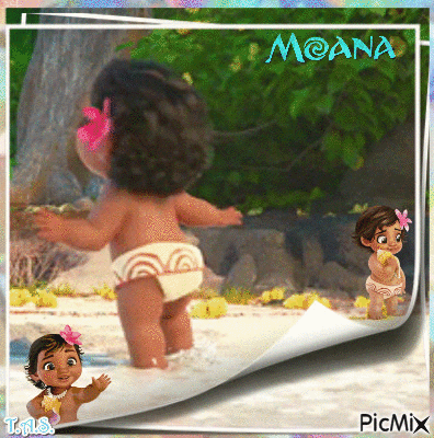 Baby Moana - Бесплатни анимирани ГИФ