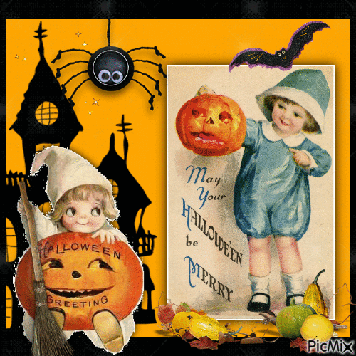 Vintage Halloween - Zdarma animovaný GIF