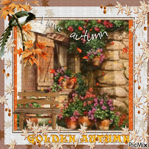 Golden autumn - GIF animado grátis