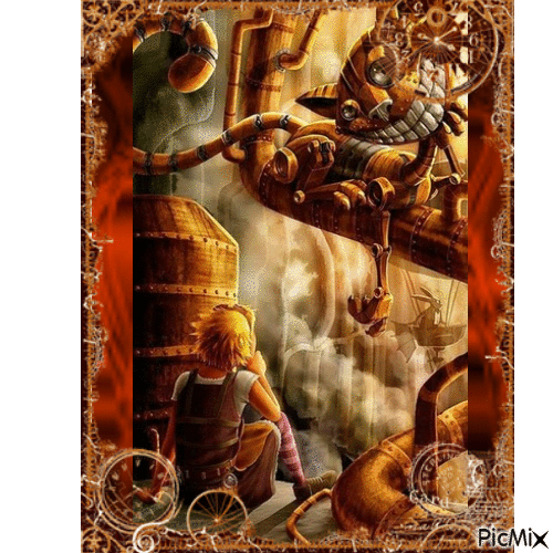 steampunk alice in wonderland - Бесплатный анимированный гифка