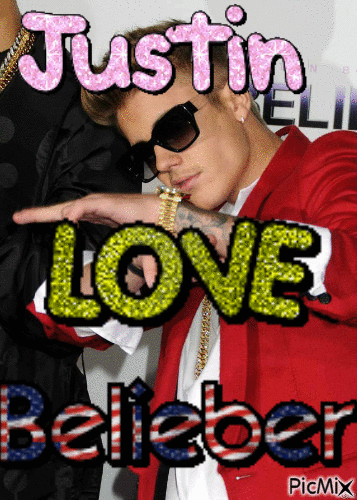 justin bieber loves belieber - Free animated GIF