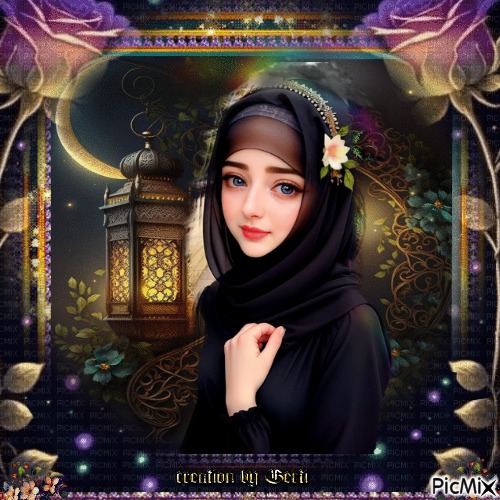 Portret muzułmańskiej dziewczyny - безплатен png