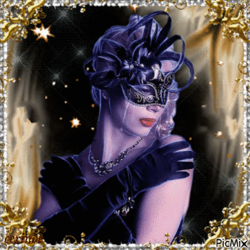 Masked lady - Besplatni animirani GIF