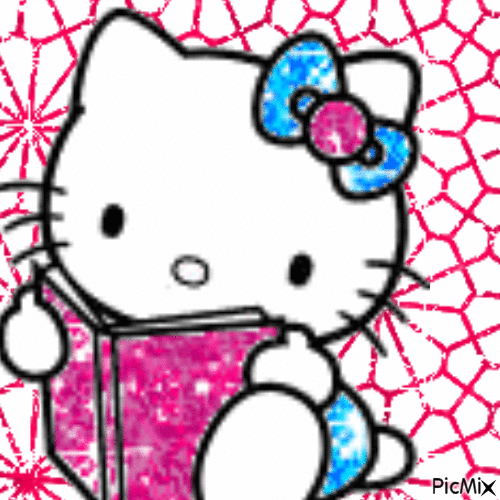 Hello Kitty lit - Nemokamas animacinis gif