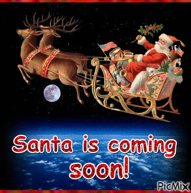 Santa is..... - Gratis animeret GIF