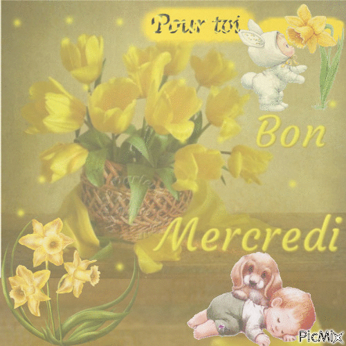 Pour toi bon mercredi - Darmowy animowany GIF