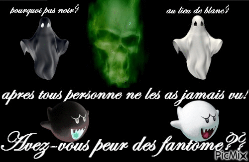 Les fantômes en avez-vous peur? - Free animated GIF