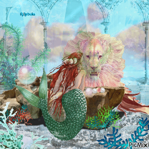 The dragon and the mermaid/contest - Δωρεάν κινούμενο GIF