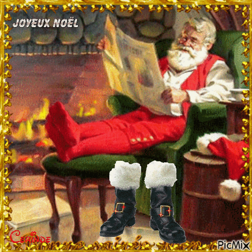 Les bottes du Père Noël - Ingyenes animált GIF