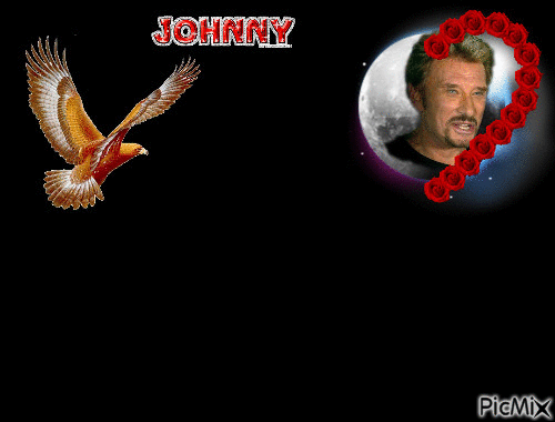 Johnny  on t'aime fort - Ingyenes animált GIF