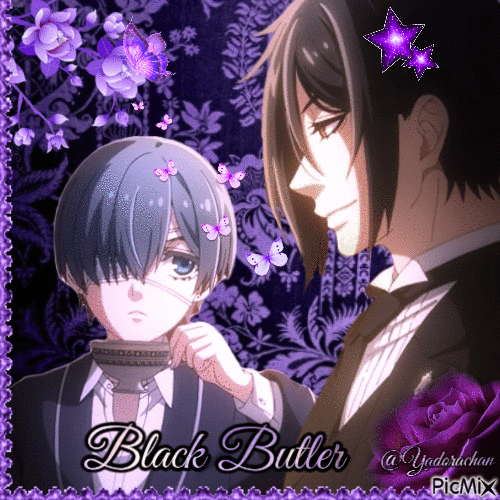 Black Butler - Ciel and Sebastian GIF 2024 - 免费动画 GIF
