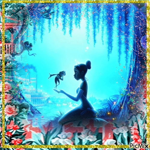 The princess and the frog - Darmowy animowany GIF