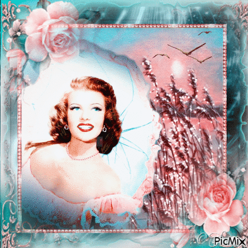 Rita Hayworth, Actrice américaine - GIF animado gratis