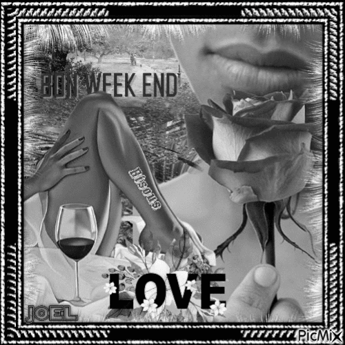 bon week end love bisous - Бесплатный анимированный гифка