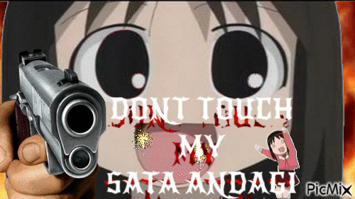 Dont touch her sata andagi - Animovaný GIF zadarmo