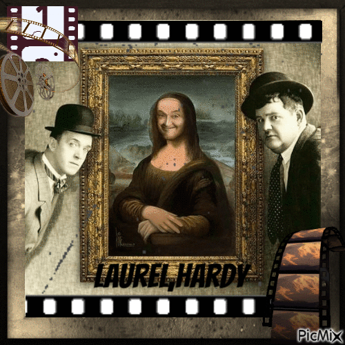 Laurel,Hardy - Zdarma animovaný GIF