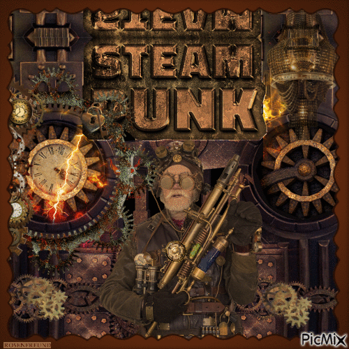 Steampunk Mann - Gratis animerad GIF