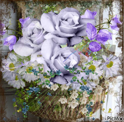 blue roses - zadarmo png