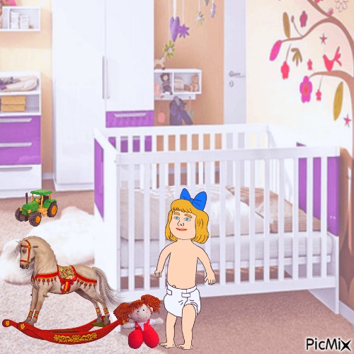Baby with playthings - PNG gratuit