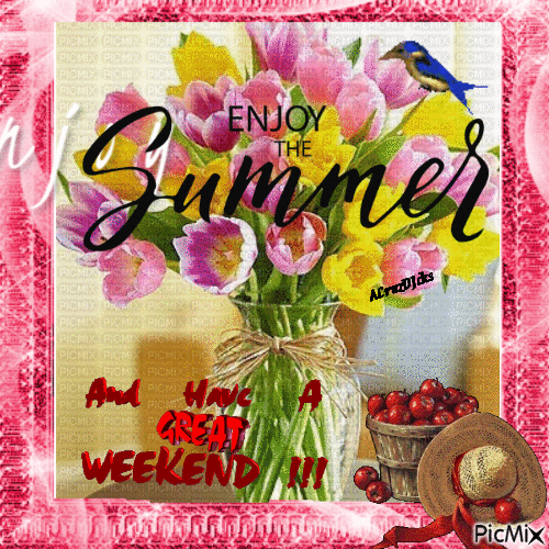 Enjoy summer weekend - GIF animate gratis