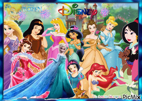 Princesas Disney - Animovaný GIF zadarmo